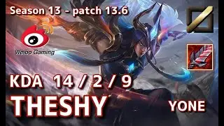 【KRサーバー/GM】WBG TheShy ヨネ(Yone) VS ランブル(Rumble) MID - Patch13.6 KR Ranked【LoL】