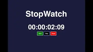Create a Stopwatch using HTML CSS and JavaScript