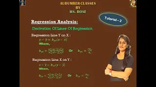 Derivation of Regression Line X on Y and Y on X