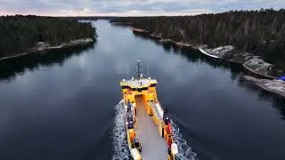Early Morning FinFerries M/S Jurmo & Archipelago | Kemiönsaari, Finland | DJI Neo 2