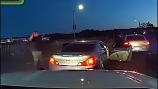 When suspect bring his own back up in car chase !!!