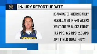 Nuggets to reevaluate forward Aaron Gordon in 4 to 6 weeks after hamstring injury
