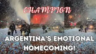 Heroes&rsquo; Welcome: Argentina&rsquo;s National Team Returns After Copa America Glory! #messi #argentina