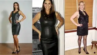 Older & Natural Mature Women's Leather Shorts Sleeveless Outfit Ideas ( Part 2 )