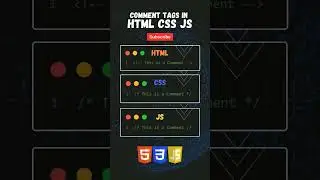 Comment Tags in HTML CSS JavaScript | Coding Tips #coding #shorts  #learningfeathers