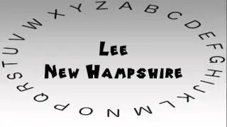 How to Say or Pronounce USA Cities &mdash; Lee, New Hampshire