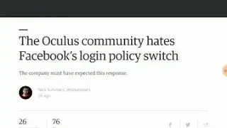 Gamers are furious over oculus Facebook login