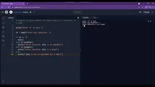 Program to check whether the given input is a character or a digit in Python ||  For Beginner