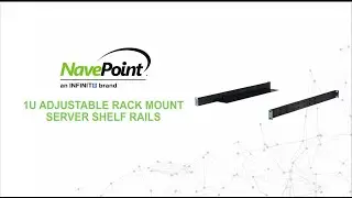 NavePoint 1U Adjustable Rack Mount Rails