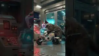 Cyberpunk Cat: The Great Core Heist 🐾⚡ #cyberpunkcat #trending #catvideo #shorts