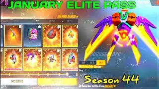 NEXT MONTH ELITE PASS VIDEO REVIEW FREEFIRE🔥JANUARY 2022 ELITE PASS FREEFIRE | SEASON 44 ELITE PASS💥