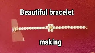 Simple and easy beaded bracelet making tutorial in telugu| diy