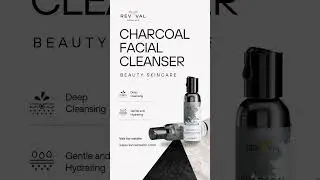 Premium charcoal facial cleaner! Cleans deep into pores for fresher cleaner skin! #skincare