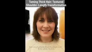 Taming Thick Hair: Textured Shoulder-Length Transformation