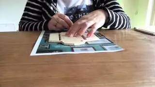 ASMR page turning magazine and making envelopes from the pages