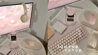 my temporary laptop monitor setup for productivity ✧