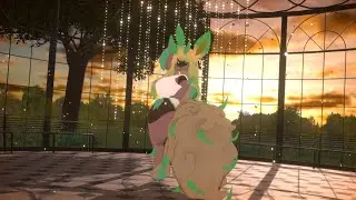 - VRChat MMD - Deira Mega Leafeon- Dance Test  - World : On Description -  Lips Hips Kiss  -