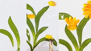 Relaxing Sunflower Acrylic Painting(Beginners) #painting #art #acrylicpainting #sunflower #aesthetic