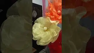 how to make a giant organza flower petal? check this out
