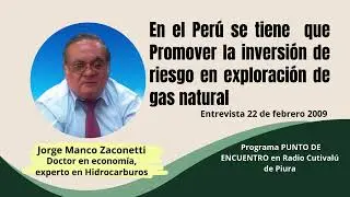 Promover la inversi&oacute;n de riesgo, en exploraci&oacute;n de gas natural Jorge Manco