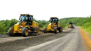 Amazing Road Construction! Massive Road Graders Machines Build a Perfect Rural Road Step by Step