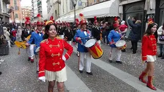 Carnevale Acqui, 1a P., Sfilata Pomeridiana, Majorettes, Bande, Gruppi