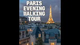 Paris Evening Walking Tour 🇫🇷 | Peaceful Night Walk in the City of Light (4K)