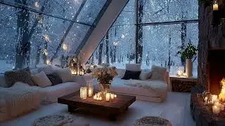 Peaceful Winter Piano Atmosphere 🌨️ Snow Outside the Window  Calm Mind & Energy Restore