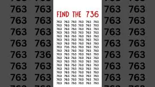 Try to find the different number 736 with in 8 second's