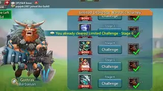 Lords Mobile | Limited Challenge: Barbaric Journey | Stage 6 Cleared | 26 November 2023