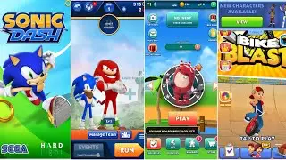 SonicDash VS Sonic Boom VS Oddbods Turbo Run VS Bike Blast