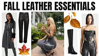 FALL LEATHER CLOTHING ESSENTIALS TRY ON HAUL | NastyGal, Aritzia, Jluxlable, forever21