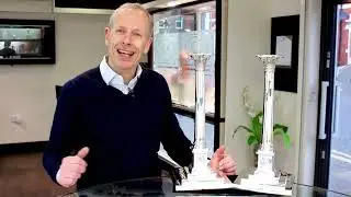 Sterling Silver Column Candlesticks - Georgian (1803)