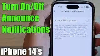 iPhone 14/14 Pro Max: How to Turn On/Off Announce Notifications