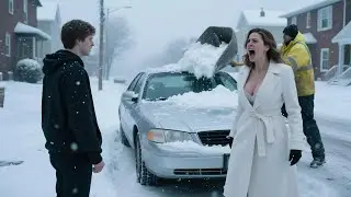 HOA Karen Blocked My Snow Plow, Screamed When I Plowed Around Her Car And Buried It