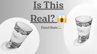 Realistic Glass Drawing ✏️ | Unbelievable Pencil Shading Tutorial for Beginners 😱