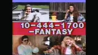 Fantasy Line party line phone chat dating thing ad shown in 1989