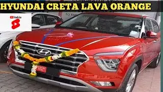 2020 hyundai Creta Sx Petrol manual transmission Lava orange color #Shorts #hyundai #creta  #orange