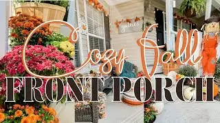 NEW COZY FALL FRONT PORCH CLEAN AND DECORATE :: FALL PORCH DECOR IDEAS :: DIY FALL FRONT PORCH 2022