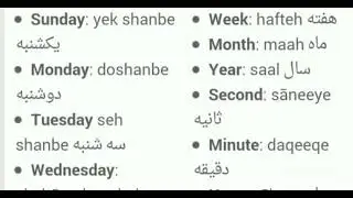 Persian Words for Everyday Life - Basic Vocabulary