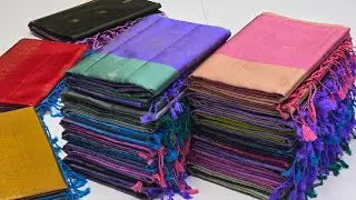 Korvai Border Pure Silk Sarees || Fancy Colors || Coimbatore Silk Sarees Wholesaler || Online Shop