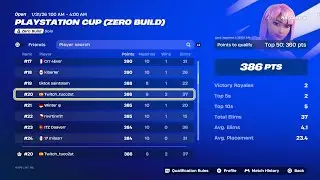 How I qualified to the Zero Build PlayStation Cup Finals (4K 120FPS)