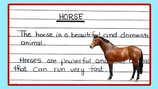 10 Line Essay On Horse in English | Horse Essay 10 lines in english | Writely Education