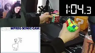 Solving a Rubik&rsquo;s Cube While Drawing Sonic Pregnant