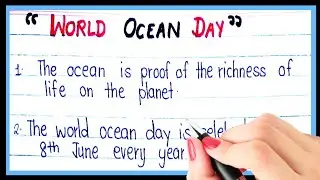 World ocean day essay in english | ten lines essay on world ocean day