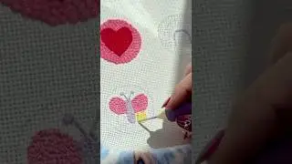 Relaxing Punch Needle Butterfly #punchneedleart #punchneedle #punchneedleembroidery #beginnercrafts