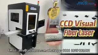 60w Fiber Laser Marking Machine with CCD and conveyor belt metal parts mass production marking