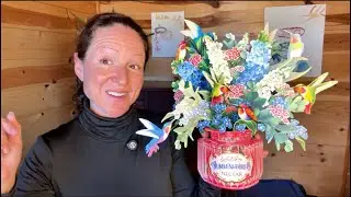This Card Pops Into a Hummingbird Garden!