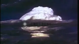 Ivy Mike hydrogen bomb test at Enewetak atoll, Marshall Islands. Shock waves...HD Stock Footage