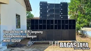 Jajal box baru W-BIN kombinasi dengan box MINI SCOOP degg glerrr sound hajatan &bull; BAGAS JAYA AUDIO &bull;